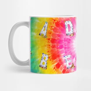 Tie Dye and Typography Pattern Mug